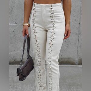 Lace up pants